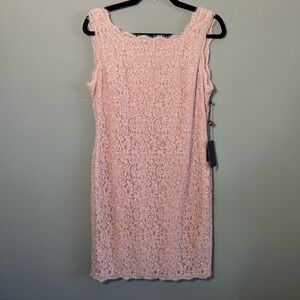 Adrianna Papell NWT Formal Mauve Lace Dress, Full Back Zipper Detail, Size 10